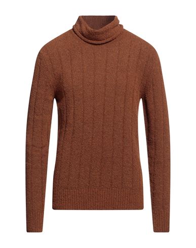 Lardini Man Turtleneck Brown Size 44 Baby Alpaca Wool, Polyamide