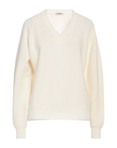 Peserico Woman Sweater Ivory Size 8 Virgin Wool, Silk, Viscose, Cashmere, Polyester In White