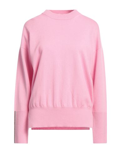 Peserico Woman Sweater Pink Size 6 Virgin Wool, Silk, Cashmere, Viscose, Polyester