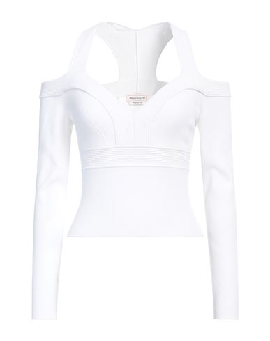 Alexander Mcqueen Woman Sweater White Size M Viscose, Polyester, Polyamide, Elastane