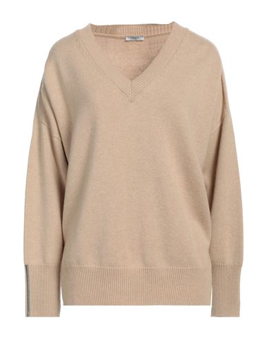 Peserico Woman Sweater Beige Size 10 Virgin Wool, Silk, Cashmere
