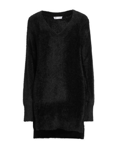 Diana Gallesi Woman Sweater Black Size Xl Recycled Polyacrylic, Polyester, Metallic Fiber