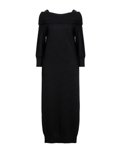 Peserico Woman Midi Dress Black Size 6 Virgin Wool, Silk, Cashmere