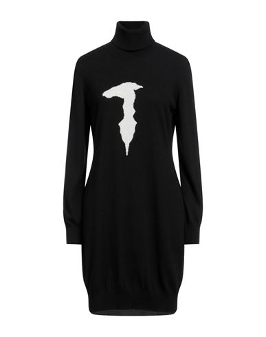 Trussardi Woman Mini Dress Black Size S Polyamide, Viscose, Wool, Cashmere