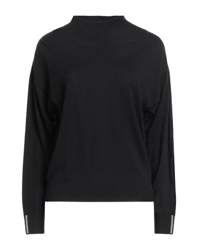 Peserico Woman Sweater Black Size 6 Virgin Wool