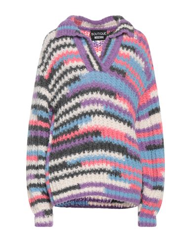 Shop Boutique Moschino Woman Sweater Purple Size 6 Acrylic, Alpaca Wool, Wool, Polyamide, Elastane