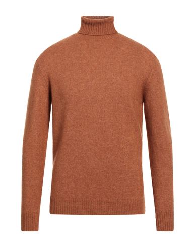 FILIPPO DE LAURENTIIS FILIPPO DE LAURENTIIS MAN TURTLENECK TAN SIZE 42 CASHMERE, SILK, POLYESTER