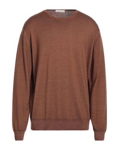 Shop Filippo De Laurentiis Man Sweater Brown Size 48 Wool