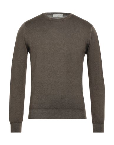 Shop Filippo De Laurentiis Man Sweater Khaki Size 36 Wool