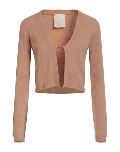 King Kong Woman Cardigan Camel Size M Viscose, Polyester, Polyamide In Brown