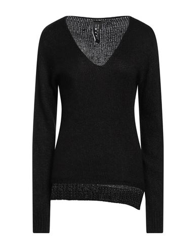 Mdm Mademoiselle Du Monde Woman Sweater Black Size L/xl Polyester, Mohair Wool, Polyamide