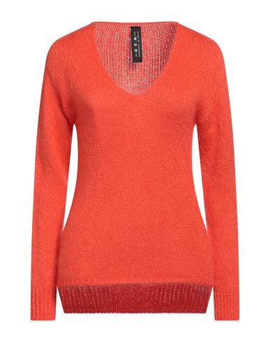 Mdm Mademoiselle Du Monde Woman Sweater Orange Size S/m Polyester, Mohair Wool, Polyamide