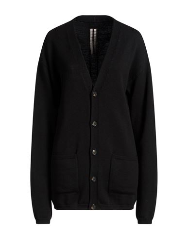 Rick Owens Woman Cardigan Black Size M Virgin Wool In Black