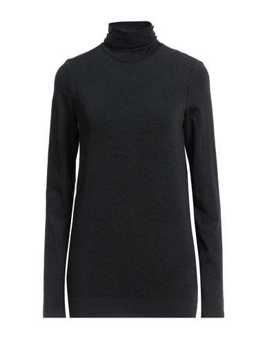 Wolford Woman T-shirt Black Size M Cotton, Polyamide, Elastane
