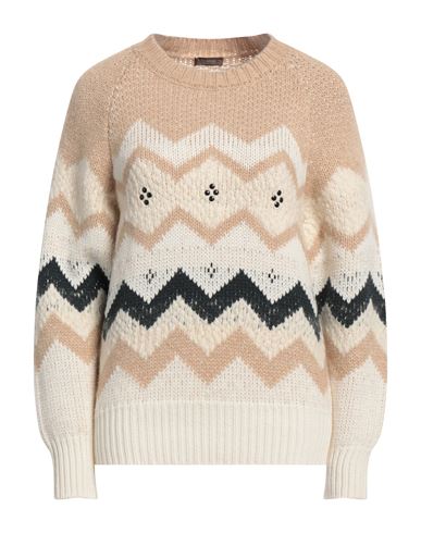 Peserico Woman Sweater Beige Size 6 Virgin Wool, Silk, Cashmere