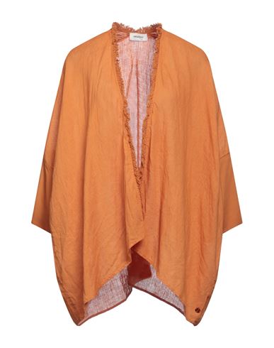 Ottod'ame Woman Cardigan Orange Size Onesize Linen, Viscose