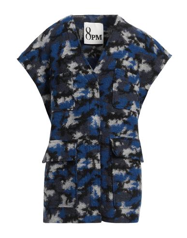 8pm Woman Cardigan Blue Size S Polyester, Acrylic, Virgin Wool, Mohair Wool, Cotton In Blue