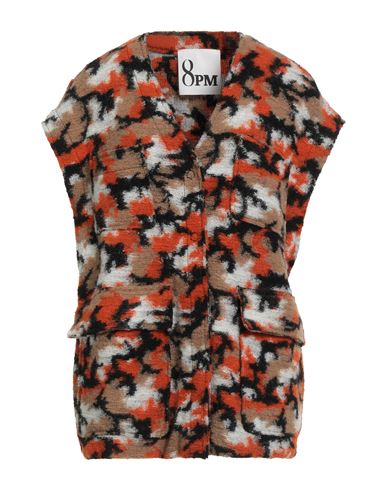 8PM 8PM WOMAN CARDIGAN ORANGE SIZE M POLYESTER, ACRYLIC, VIRGIN WOOL, MOHAIR WOOL, COTTON 