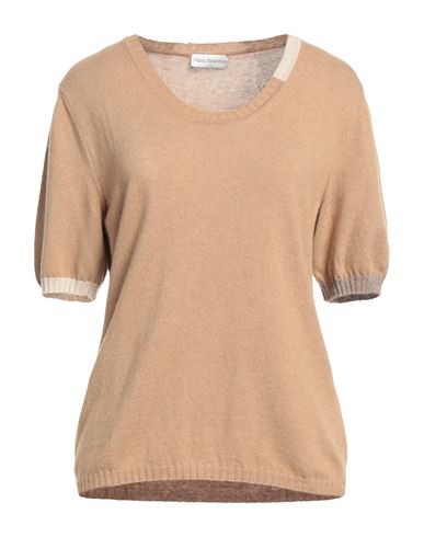 Maria Bellentani Woman Sweater Camel Size 10 Polyamide, Wool, Viscose, Cashmere In Beige