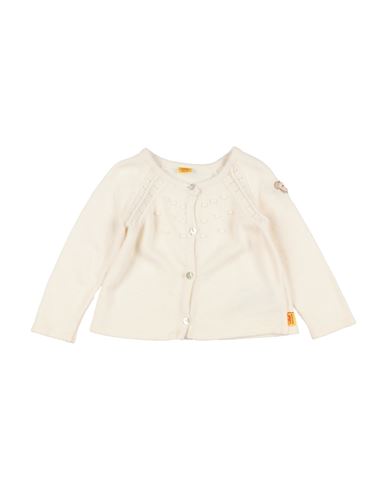 Shop Steiff Newborn Girl Cardigan Ivory Size 3 Viscose, Polyamide, Wool, Cashmere In White