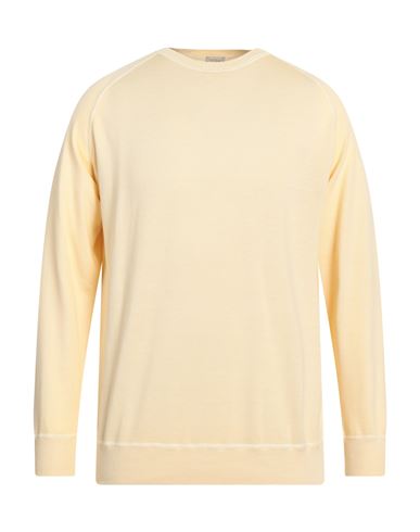 Massimo Alba Man Sweater Light Yellow Size L Cotton, Cashmere