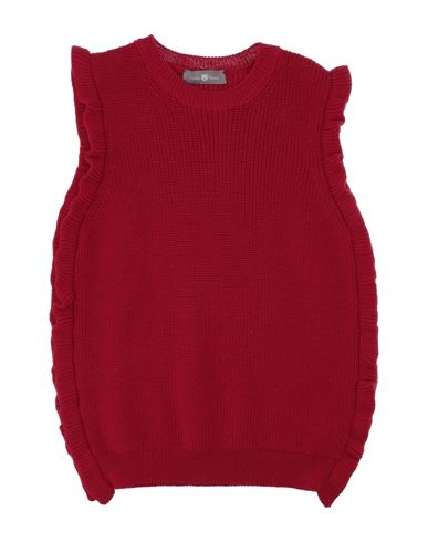 Little Bear Babies'  Toddler Girl Sweater Burgundy Size 6 Virgin Wool In Red