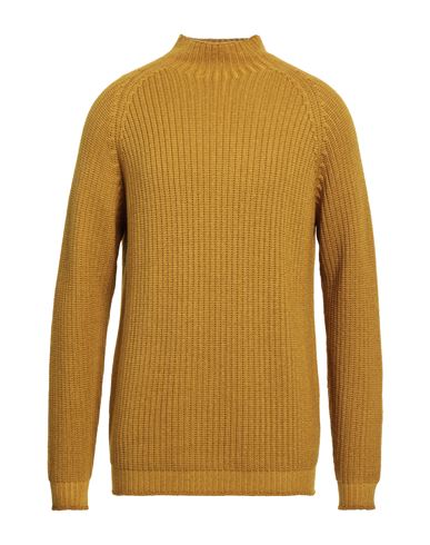 Filippo De Laurentiis Man Turtleneck Ocher Size 46 Merino Wool In Yellow