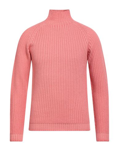 Filippo De Laurentiis Man Turtleneck Coral Size 42 Merino Wool In Pink