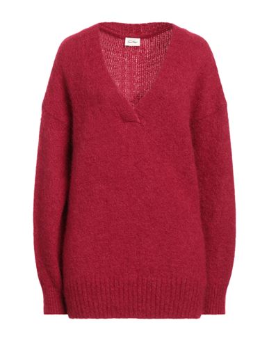 American Vintage Woman Sweater Garnet Size Xs/s Mohair Wool, Polyamide, Elastane In Red
