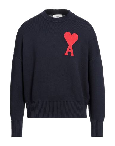 Ami Alexandre Mattiussi Man Sweater Navy Blue Size L Organic Cotton, Wool