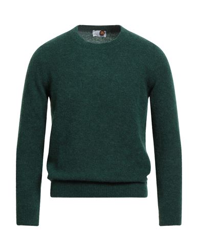 Heritage Man Sweater Emerald Green Size 38 Alpaca Wool, Polyamide, Merino Wool In Green
