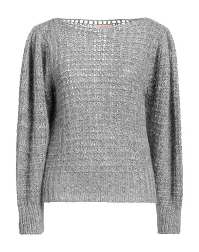 Shop Twinset Woman Sweater Grey Size S Viscose, Polyamide, Mohair Wool, Polyester, Wool