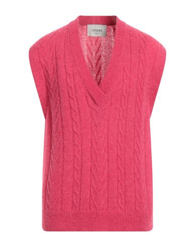 Shop Lucques Man Sweater Fuchsia Size 42 Baby Alpaca Wool, Polyamide, Merino Wool In Pink