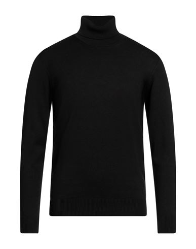Egon Von Furstenberg Man Turtleneck Black Size M Wool, Viscose, Pes - Polyethersulfone