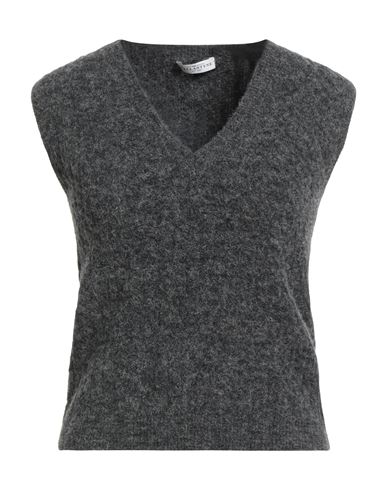Ballantyne Woman Sweater Charcoal Size 6 Alpaca Wool, Wool, Polyamide, Elastane In Gray
