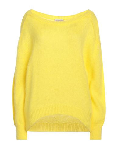 Semicouture Woman Sweater Yellow Size M Alpaca Wool, Mohair Wool, Polyamide