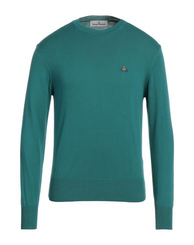 Vivienne Westwood Man Sweater Deep Jade Size Xl Cotton In Green