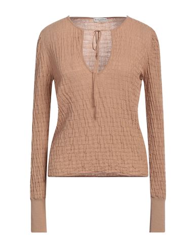 BALLANTYNE BALLANTYNE WOMAN SWEATER CAMEL SIZE 8 WOOL 