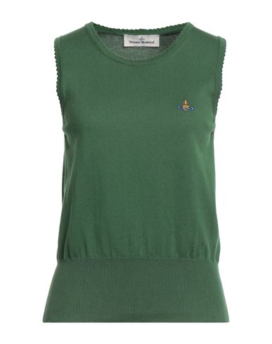 Shop Vivienne Westwood Woman Sweater Dark Green Size M Cotton