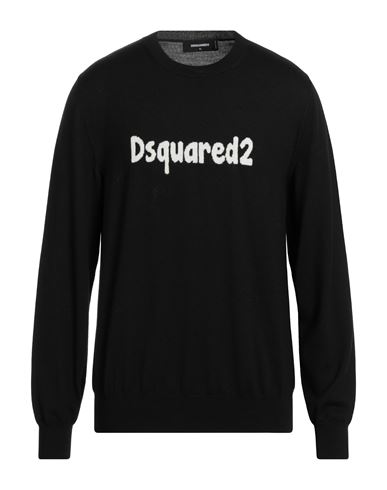 Shop Dsquared2 Man Sweater Black Size Xl Virgin Wool