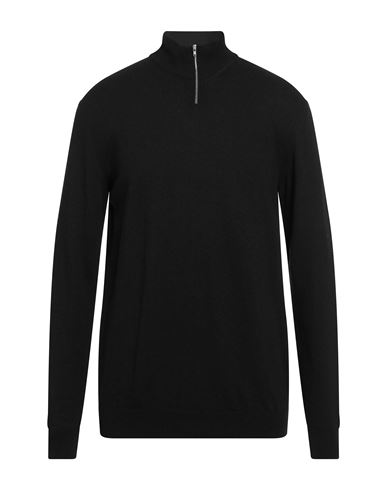 Daniele Alessandrini Homme Man Turtleneck Black Size 44 Wool, Polyamide, Viscose, Cashmere