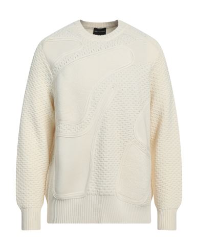 Emporio Armani Man Sweater Ivory Size Xxxs Virgin Wool, Acrylic In White