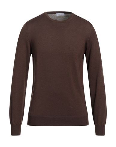Gran Sasso Man Sweater Dark Brown Size 40 Virgin Wool