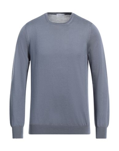 Gran Sasso Man Sweater Slate Blue Size 40 Virgin Wool