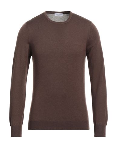 Shop Gran Sasso Man Sweater Dark Brown Size 46 Virgin Wool