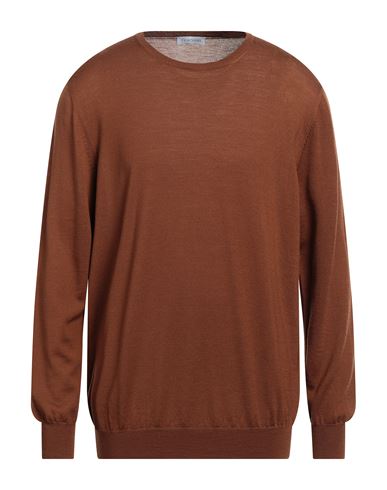 Shop Gran Sasso Man Sweater Brown Size 46 Virgin Wool