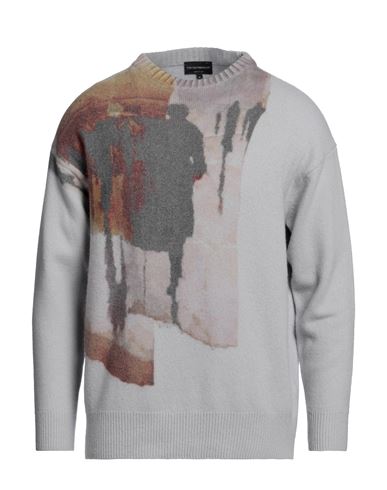 Emporio Armani Man Sweater Light Grey Size M Virgin Wool
