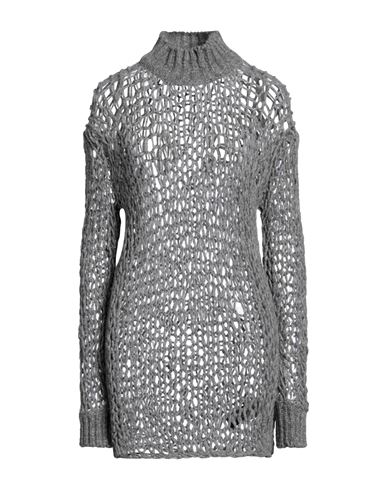 Ann Demeulemeester Woman Turtleneck Grey Size M Virgin Wool, Polyamide