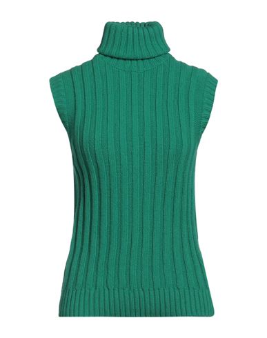 Jejia Woman Turtleneck Green Size 4 Merino Wool, Cashmere