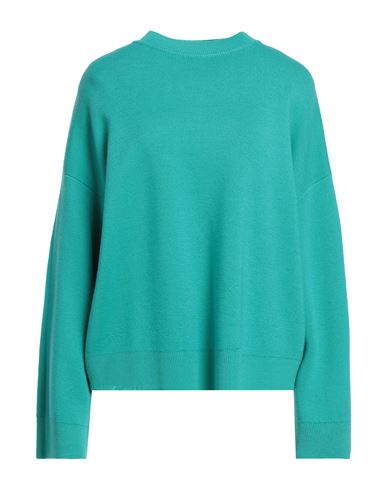 Liviana Conti Woman Sweater Emerald Green Size M Virgin Wool